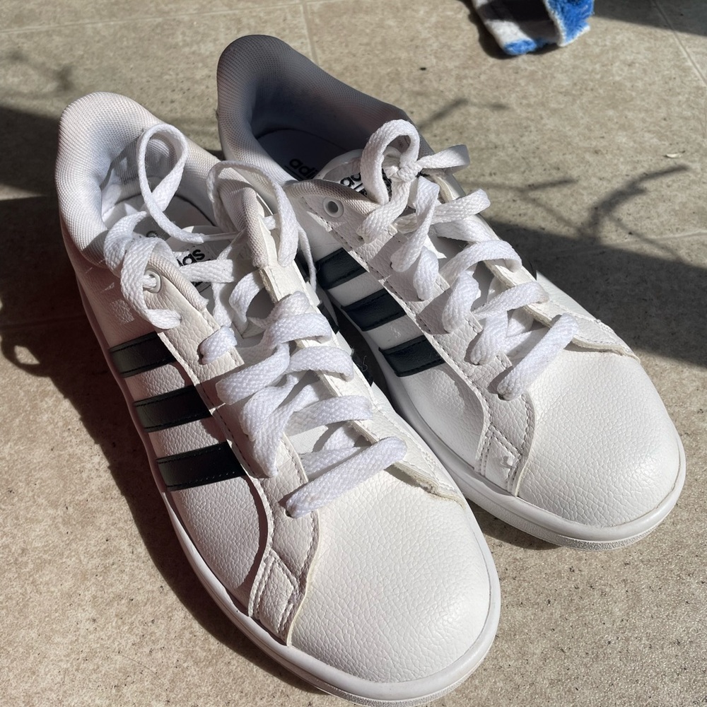 Adidas Classic White and Black Sneakers